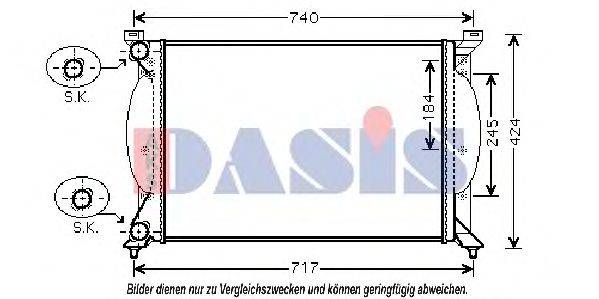 AKS DASIS 480064N Радіатор, охолодження двигуна