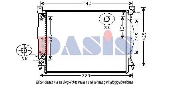 AKS DASIS 480071N Радіатор, охолодження двигуна