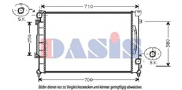 AKS DASIS 480140N Радіатор, охолодження двигуна