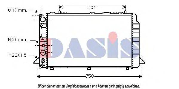 AKS DASIS 481380N Радіатор, охолодження двигуна