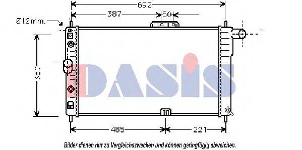 AKS DASIS 510040N Радіатор, охолодження двигуна