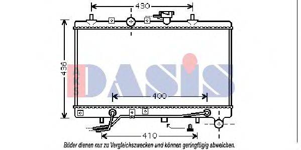 AKS DASIS 510049N Радіатор, охолодження двигуна