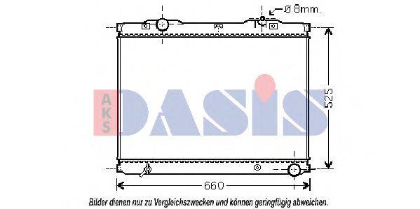 AKS DASIS 510057N Радіатор, охолодження двигуна