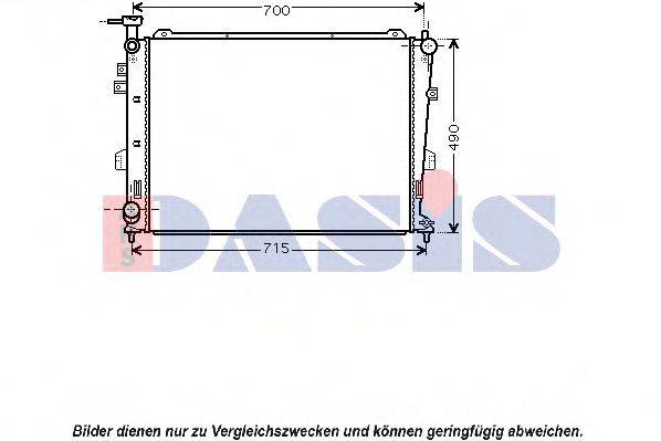 AKS DASIS 510096N Радіатор, охолодження двигуна