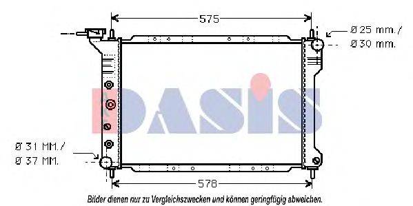 AKS DASIS 520070N Радіатор, охолодження двигуна