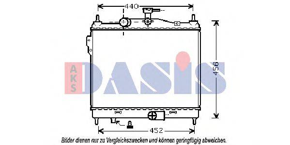 AKS DASIS 560056N Радіатор, охолодження двигуна