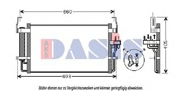 AKS DASIS 562008N Конденсатор, кондиціонер