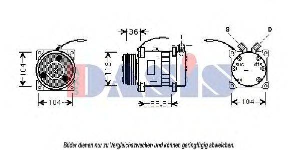 AKS DASIS 850446N Компресор, кондиціонер