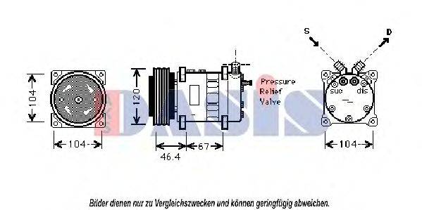 AKS DASIS 850494N Компресор, кондиціонер