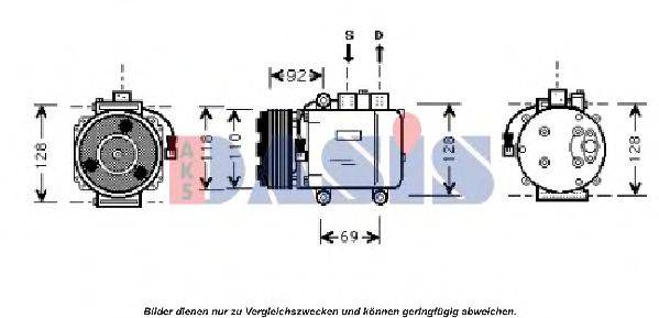 AKS DASIS 850569N Компресор, кондиціонер