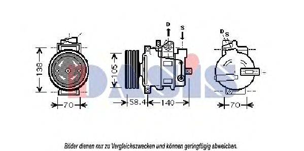 AKS DASIS 851658N Компресор, кондиціонер