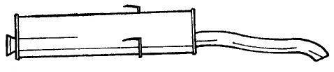AKS DASIS SG45617 Глушник вихлопних газів кінцевий