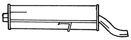 AKS DASIS SG45608 Глушник вихлопних газів кінцевий