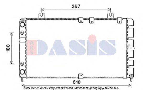 AKS DASIS 490015N Радіатор, охолодження двигуна