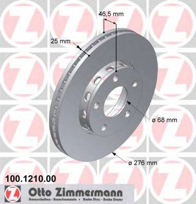 ZIMMERMANN 100121000 гальмівний диск