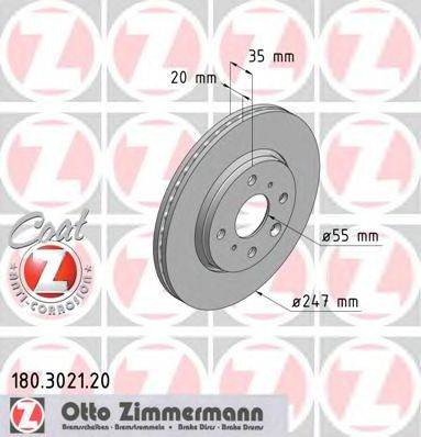 ZIMMERMANN 180302120 гальмівний диск