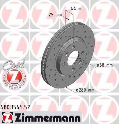 ZIMMERMANN 480154552 гальмівний диск