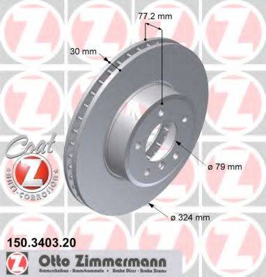 ZIMMERMANN 150340320 гальмівний диск