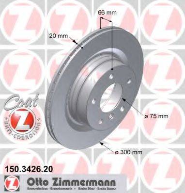 ZIMMERMANN 150342620 гальмівний диск