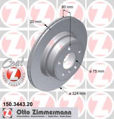 ZIMMERMANN 150344320 гальмівний диск