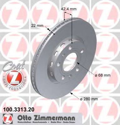 ZIMMERMANN 100331320 гальмівний диск