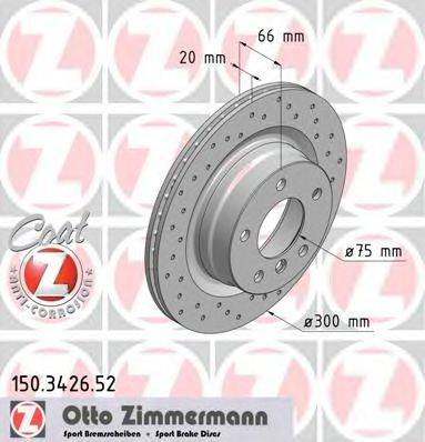 ZIMMERMANN 150342652 гальмівний диск