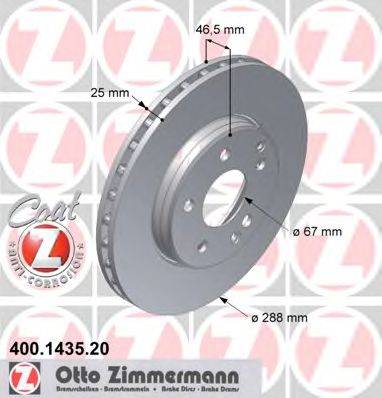 ZIMMERMANN 400143520 гальмівний диск