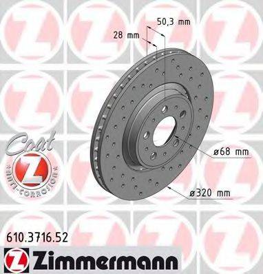 ZIMMERMANN 610371652 гальмівний диск