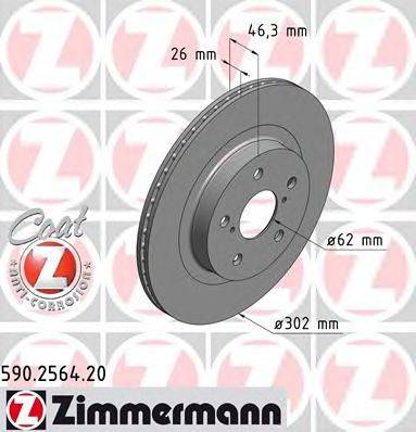 ZIMMERMANN 590256420 гальмівний диск