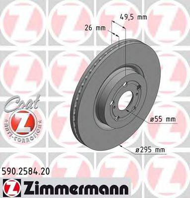 ZIMMERMANN 590258420 гальмівний диск