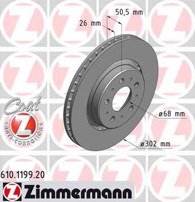 ZIMMERMANN 610119920 гальмівний диск