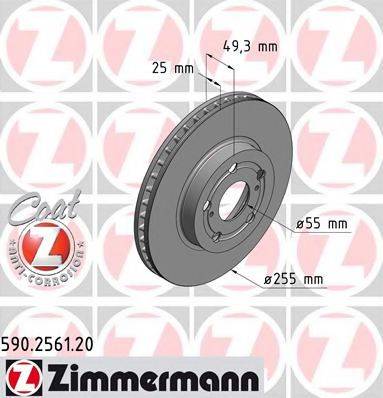 ZIMMERMANN 590256120 гальмівний диск