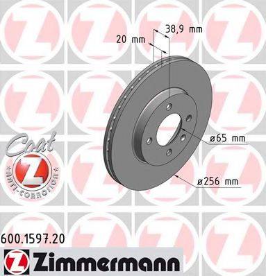 ZIMMERMANN 600159720 гальмівний диск