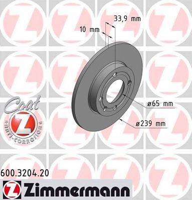 ZIMMERMANN 600320420 гальмівний диск