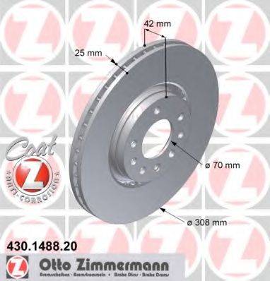 ZIMMERMANN 430148820 гальмівний диск