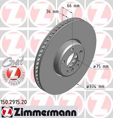 ZIMMERMANN 150291520 гальмівний диск