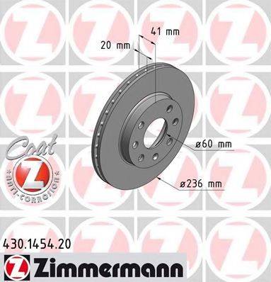 ZIMMERMANN 430145420 гальмівний диск