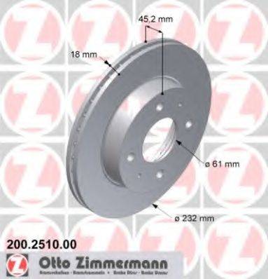 ZIMMERMANN 200251000 гальмівний диск