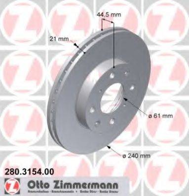 ZIMMERMANN 280315400 гальмівний диск