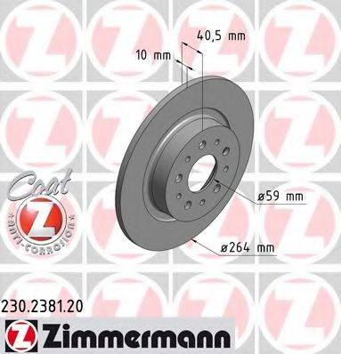 ZIMMERMANN 230238120 гальмівний диск