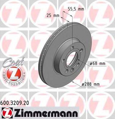 ZIMMERMANN 600320920 гальмівний диск