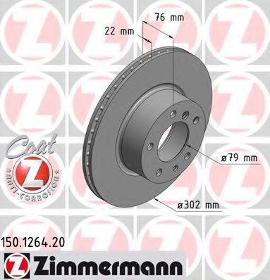 ZIMMERMANN 150126420 гальмівний диск