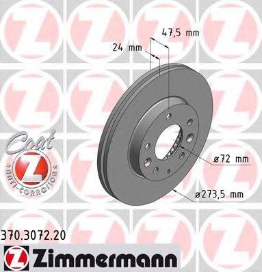 ZIMMERMANN 370307220 гальмівний диск