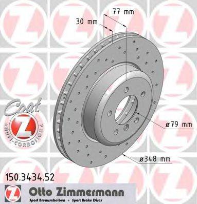 ZIMMERMANN 150343452 гальмівний диск