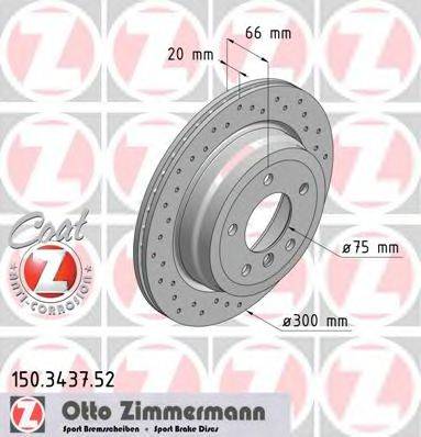 ZIMMERMANN 150343752 гальмівний диск