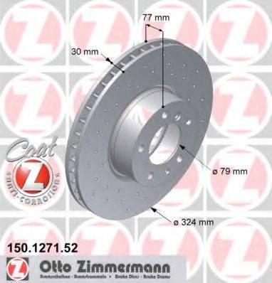 ZIMMERMANN 150127152 гальмівний диск