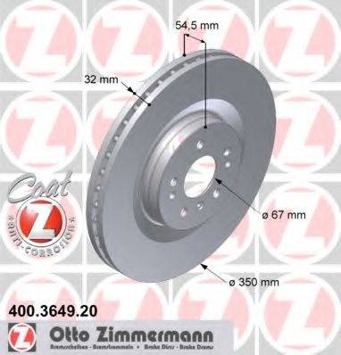 ZIMMERMANN 400364920 гальмівний диск