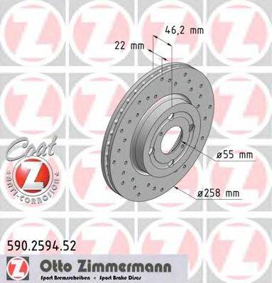 ZIMMERMANN 590259452 гальмівний диск