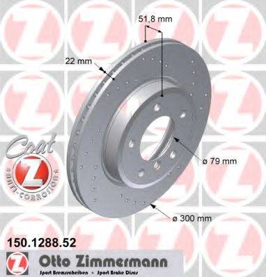 ZIMMERMANN 150128852 гальмівний диск