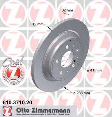 ZIMMERMANN 610371020 гальмівний диск